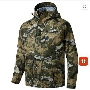 Bassdash Walker Veil Camo Breathable Waterproof Fishing Hunting Jacket Size M